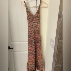Zara Fringe Knit Dress NWT.  Size S.
